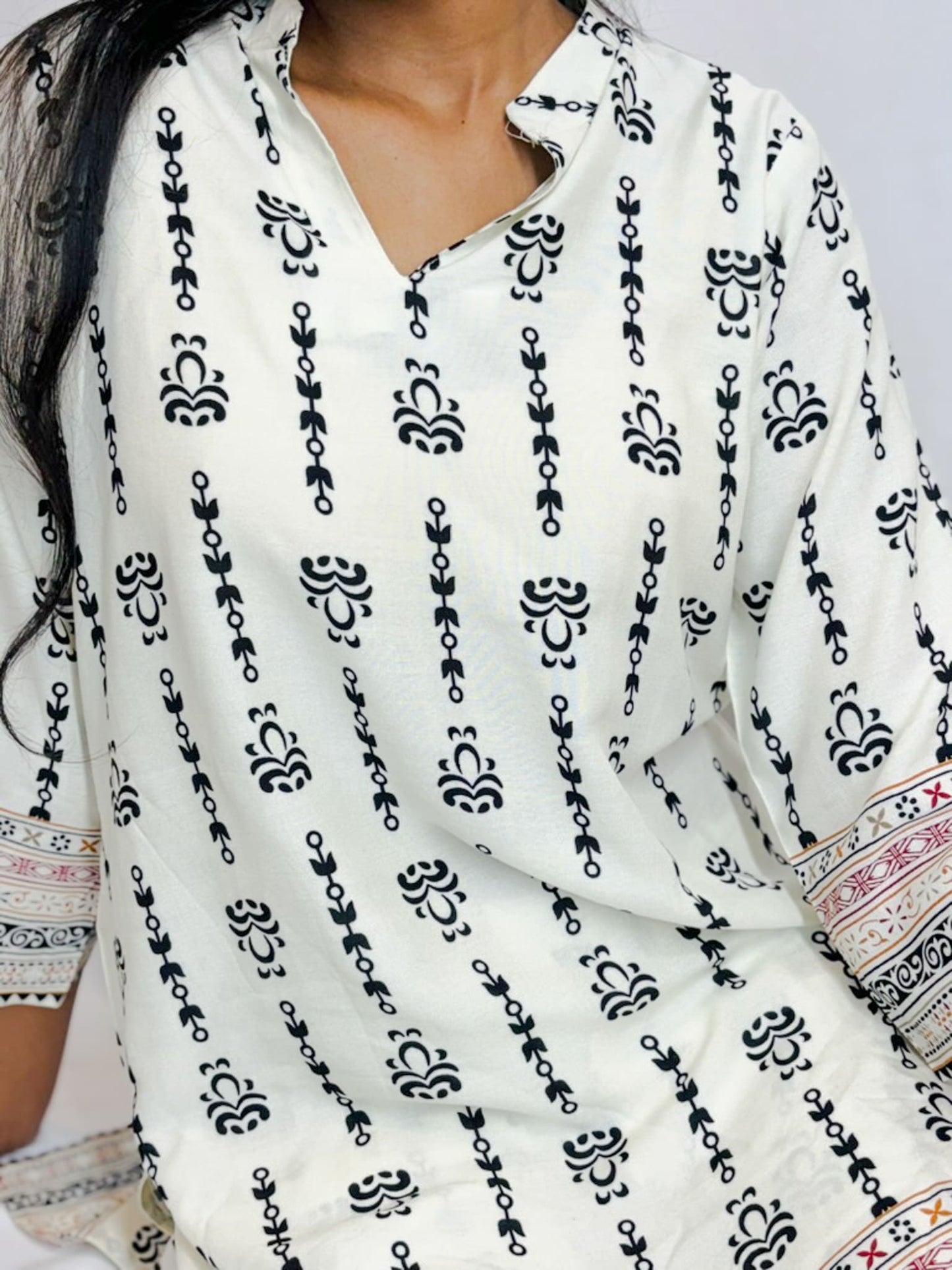 White Printed Cotton Kurta & Pant Set for Women – Comfortable Daily Wear Co-Ord | Swastyles