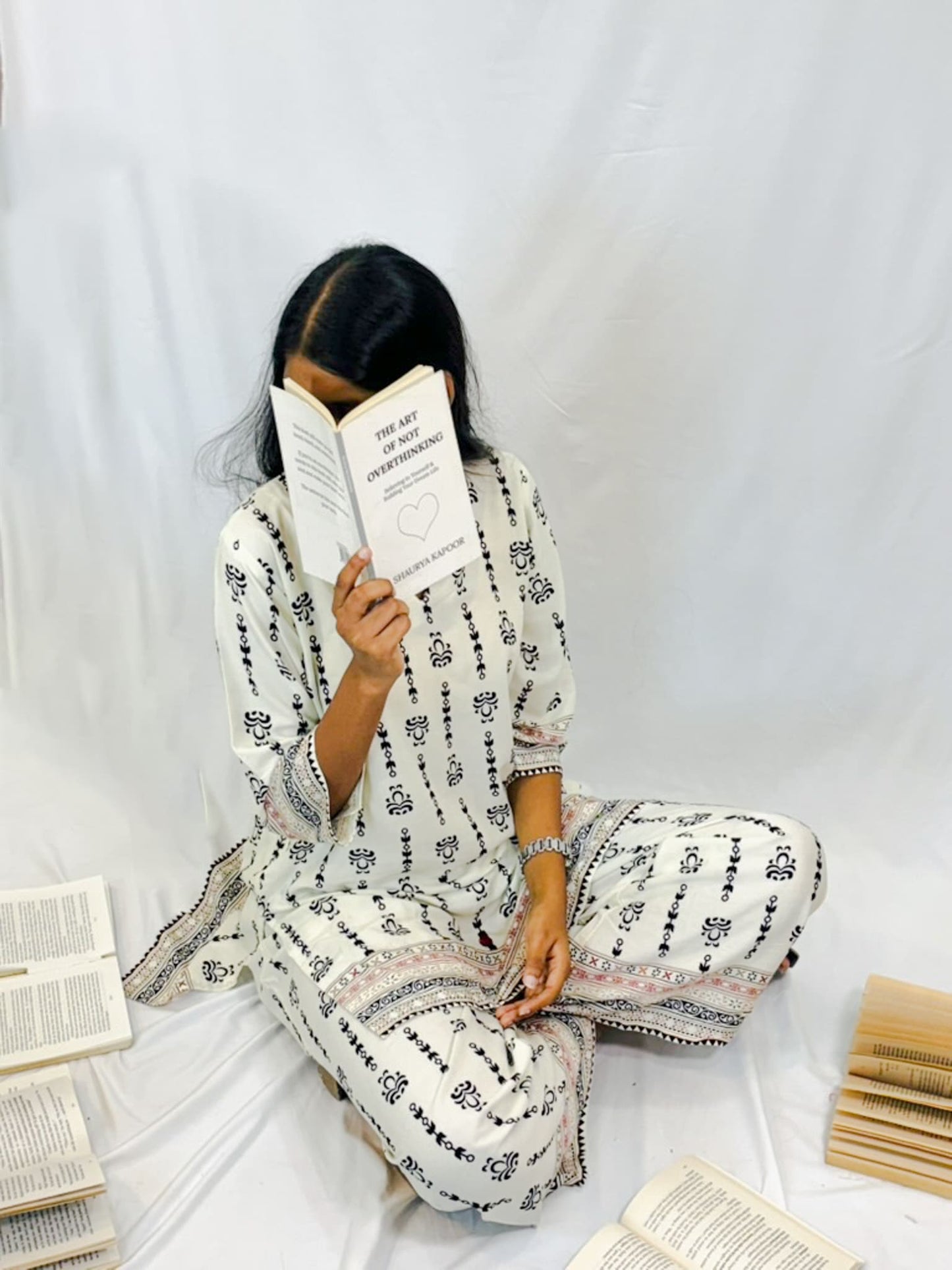 White Printed Cotton Kurta & Pant Set for Women – Comfortable Daily Wear Co-Ord | Swastyles
